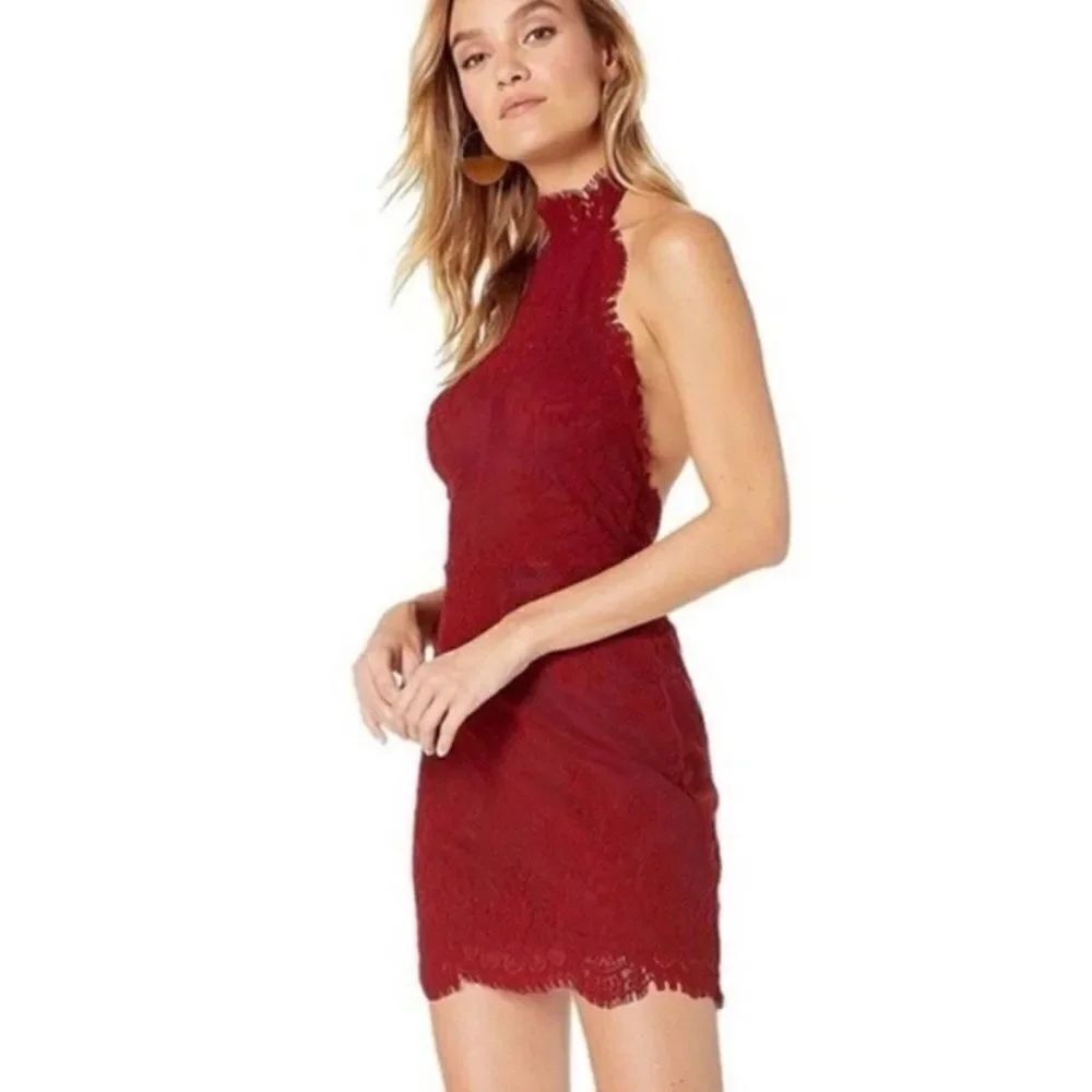NWT FP Harper red velvet lace dress. Medium
